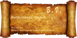 Bethlendi Vazul névjegykártya